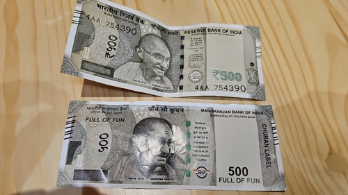 500 Rupees Fake Note